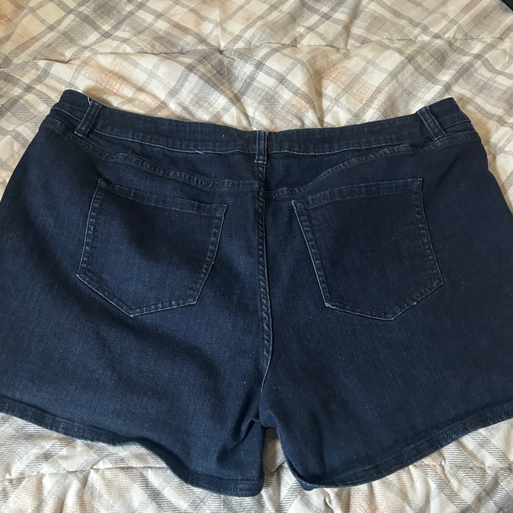 Lane Bryant Navy Blue Denim Shorts - Picture 5 of 5